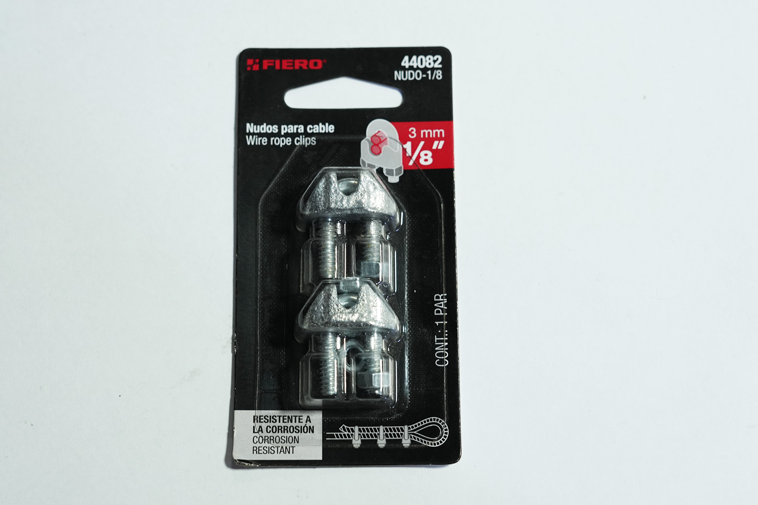 abrazadera para cable 1/8 4,5mm