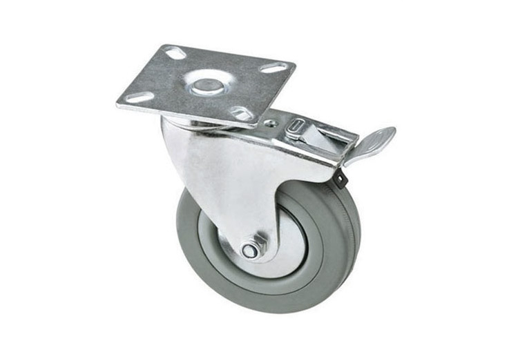 rueda 2" naranja base  c/freno